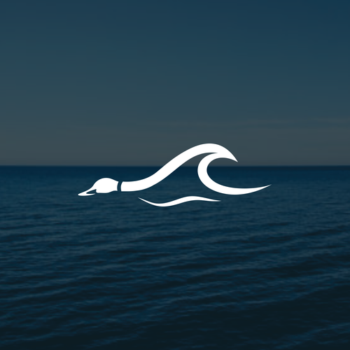 Diseño de Coastal lifestyle brand featuring a mallard duck and wave, appeal to outdoor enthusiasts and surfers de muuter