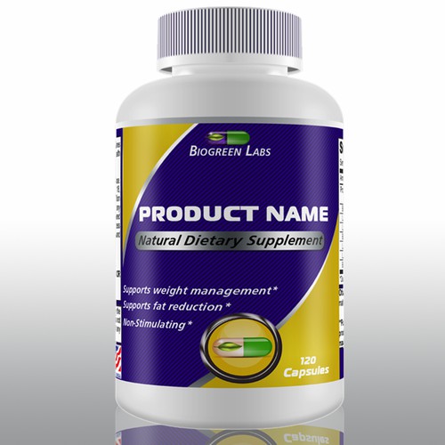 Modern health supplement label design Design by LSDdesign