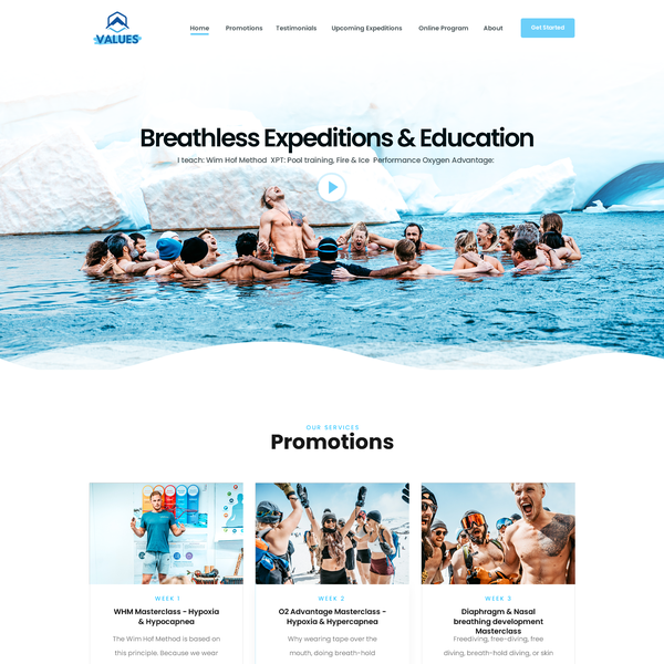 Design by FaTiH™ titled "Breathless Expeditions & Education - An experience platform"