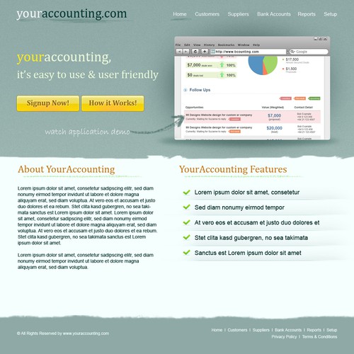 1-3 Page Website Template Design von DotDesign.in