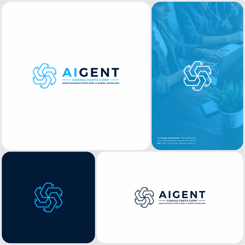 AI Agent Company: Appealing to small to medium sized businesses. Design by H A Y Z A