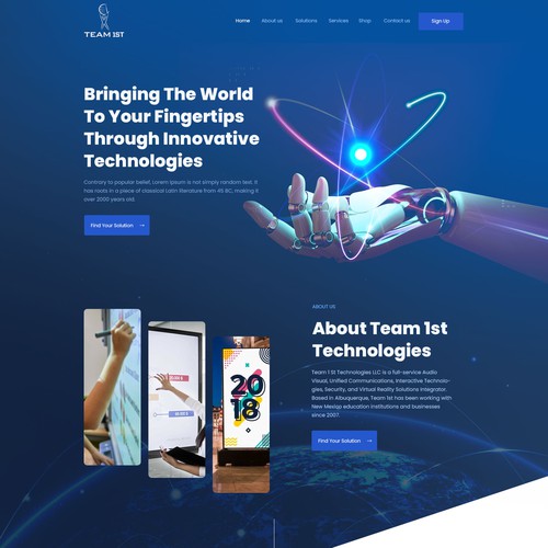 Technology Solutions Provider Website Design Framework Design by AKDCreative