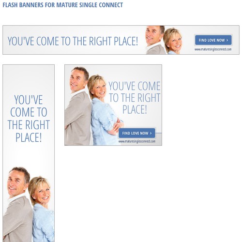 Create the next banner ad for Mature Singles Connect Design by lipovski.v