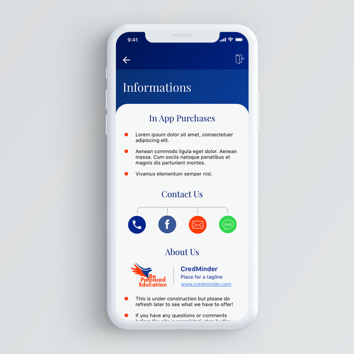 Design UI/UX for credential monitoring iOS app. Réalisé par Bovan