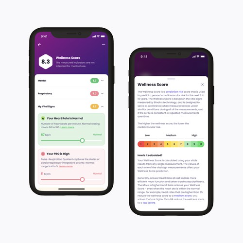 Wellness "vital signs" app - redesign Design by ridoariherawan