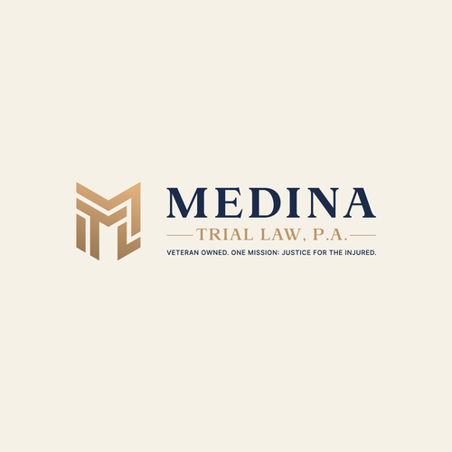 "Timeless, Powerful Logo for Medina Trial Law — Veteran Owned Personal Injury Trial Firm" winning Logo design
