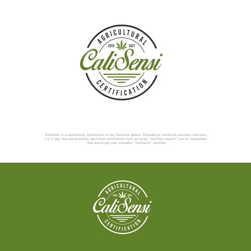 "CaliSensi" Certification Logo for Craft Cannabis Diseño de Bea1990