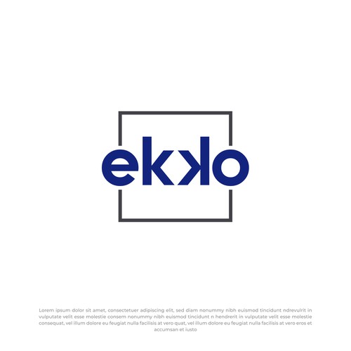 SIMPLE LOGO - ekko Letters then dm after Design by Midas™ Studio`s