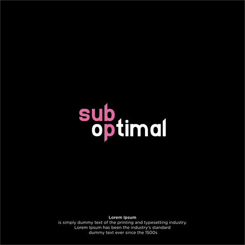 Logo design for a substack/newsletter: "suboptimal" Design by -athala-