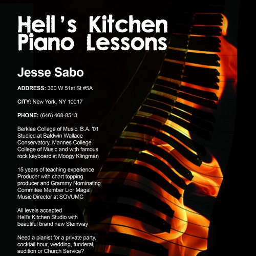 Piano lesson flyer | Banner ad contest