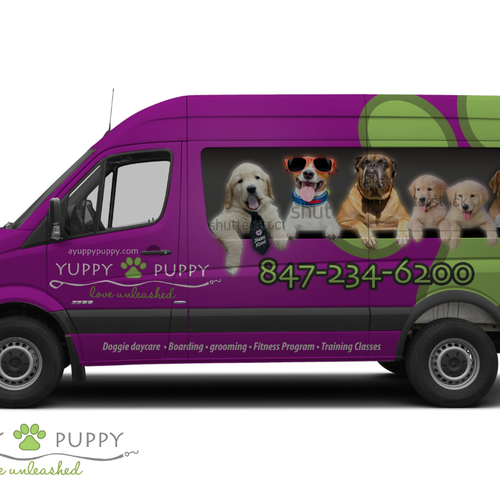 Car Wrap! Make our doggie daycare van the talk of the town! | Car ...