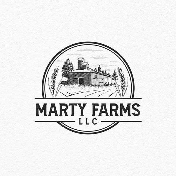Marty Farms Vintage Hand Drawn Logo