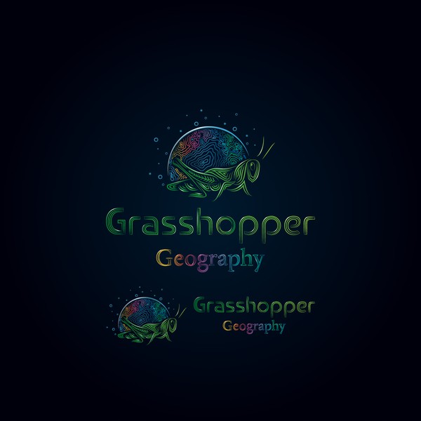 Design by Pink rose titled "Design a colourful logo for Grasshopper Geography"