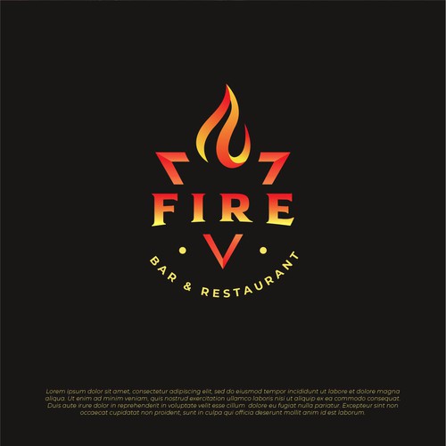 agora.さんのFire 🔥 Restaurant logo contestデザイン