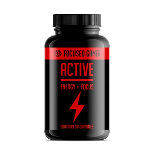 Create a Captivating Product Label Design - Focused Gamer supplement Integrating Gaming + the brain Design by Barksanity10