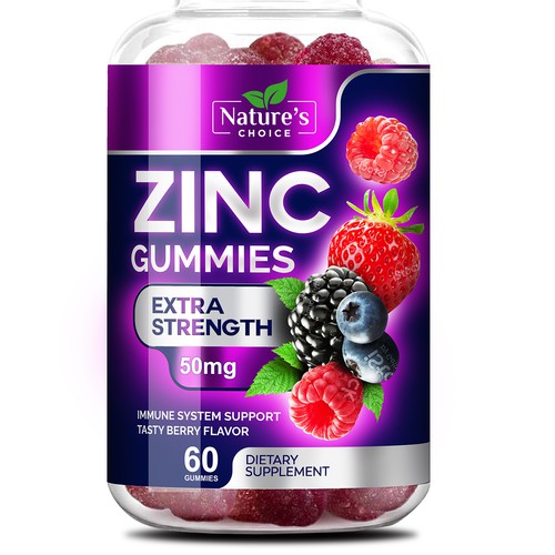 Design Tasty Zinc Gummies design needed for Nature's Choice di sapienpack