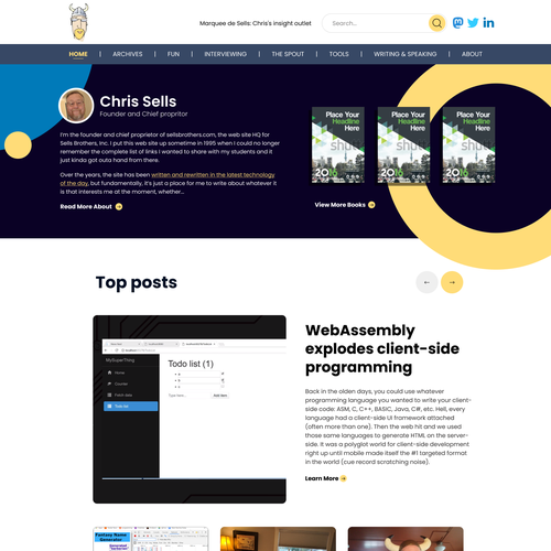 modern redesign for fun technical blog site Design by Technology Wisdom