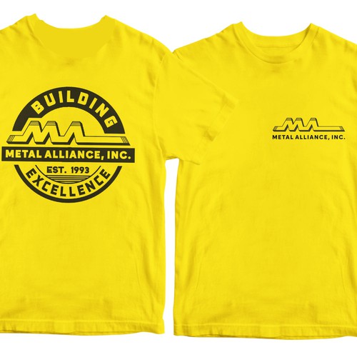 T-shirt design for high quality construction company Design by MariaSay