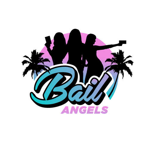 "Bail Angels" Bail Bonds - California Female Bail Bonds Agency. Retro Charlie's Angels/Miami Vice Design by cecile.b