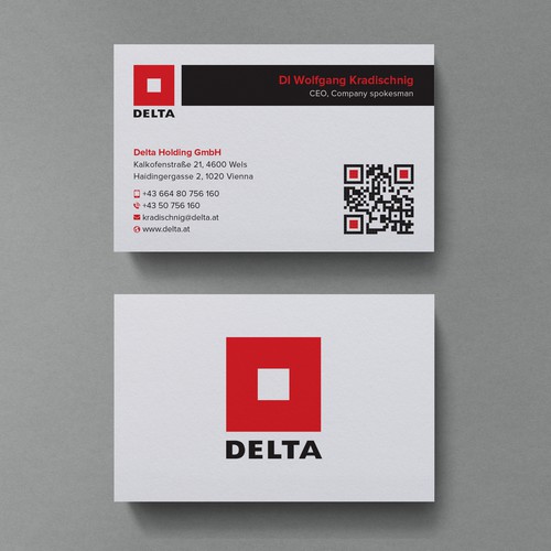 DELTA Business Card Relaunch Design by Birendra Chandra Das