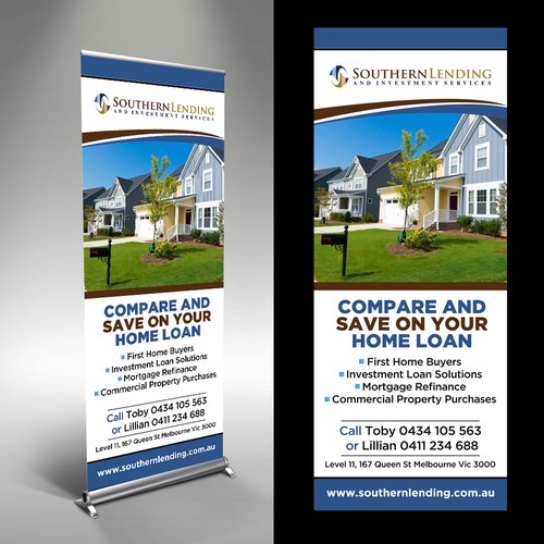 Pull up banner for successful, high performing mortgage business. Design by MAXX CREATIVE