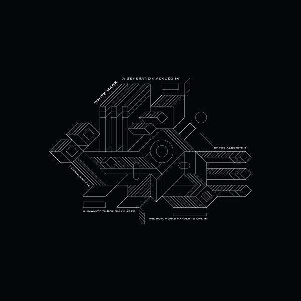 Pixelgrinder white mask T-shirt design