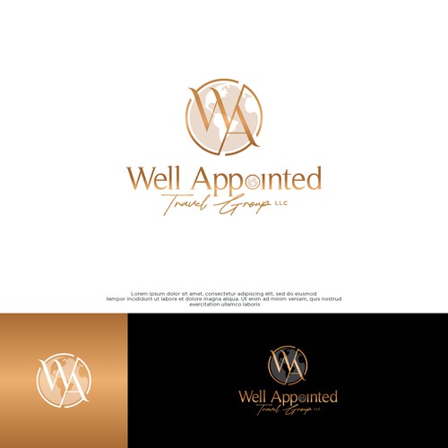 Elegant and Luxurious Brand for a Travel Group Design by Herii1