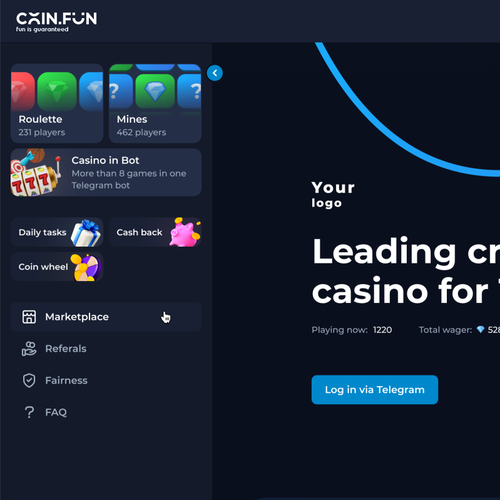 Coin.fun – Crypto Casino/Gambling Logo Design by B®andits