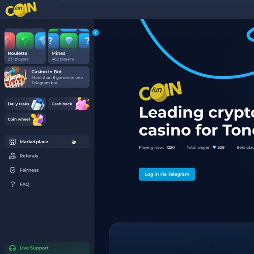 Coin.fun – Crypto Casino/Gambling Logo Design by Police Design