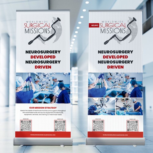 Surgical Non-Profit needs two 33x84in retractable banners for exhibitions Design by Graphic-Emperor