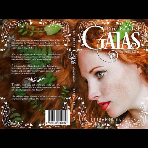 Design a floral book cover for a fantasy novel Réalisé par Manuela Serra
