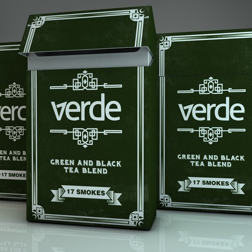 Verde Green Tea Cigarette Box Design Design by AleDL