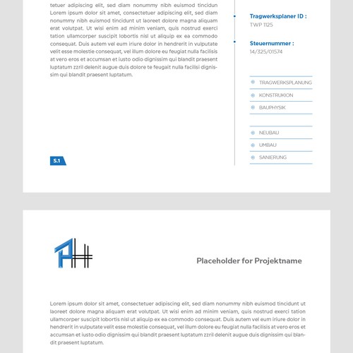 Word Template 2 Pages, PH Structural Engineering Design réalisé par Budiarto ™