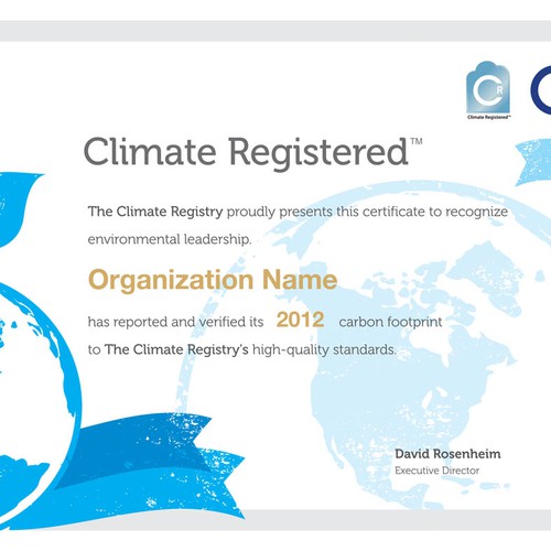 Design di Create a certificate of achievement for The Climate Registry di Queency