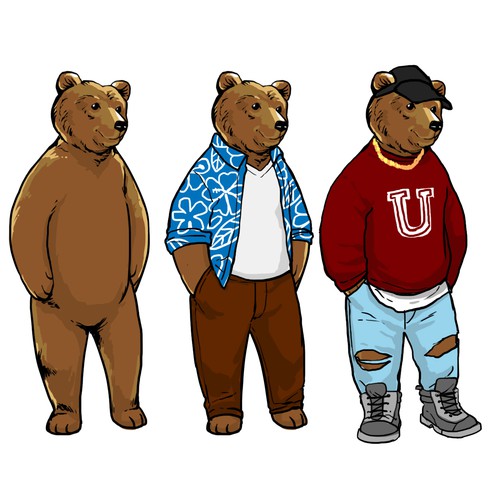 Design a Bear Avatar that will be used for a Graphic Closet Customized ...