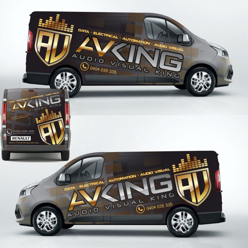 Audio visual / Electrical company - Van needs some COLOUR! デザイン by EvoDesign