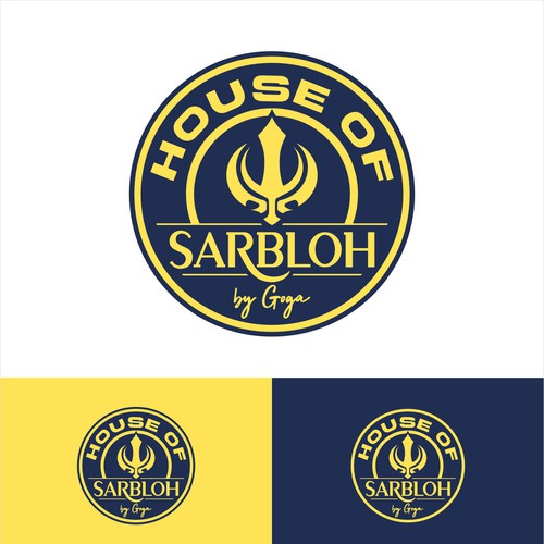"Premium emblem logo for House of Sarbloh — a Sikh heritage-inspired personal gym brand" winning Logo design