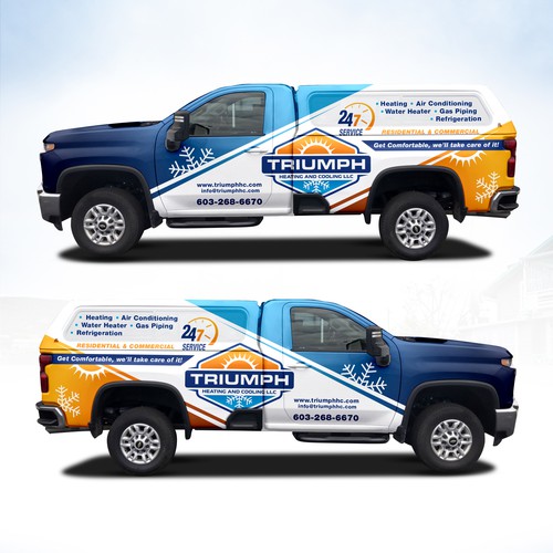 Hvac truck wrap-ontwerp door Duha™