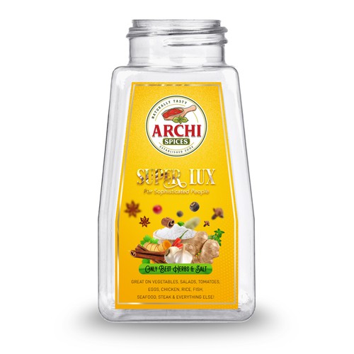 We need a modern eye catching label for a premium seasoning brand Design by Dzhafir