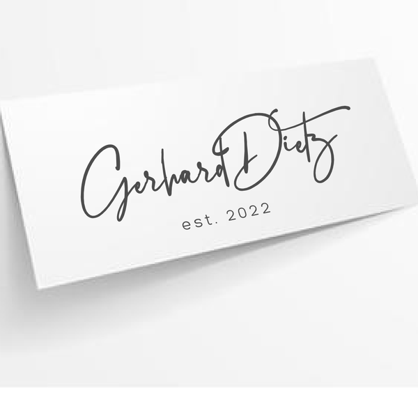 Logo design on Gerhard Dietz 