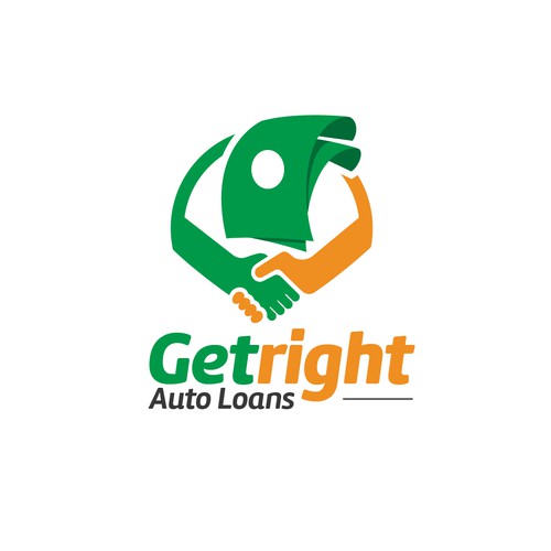 Get Right Auto Loans Logo Design by The Moon Print