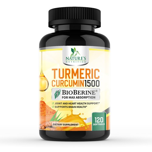 Nature's Nutrition - Needs a Colorful Turmeric Product Label Design by EffieK