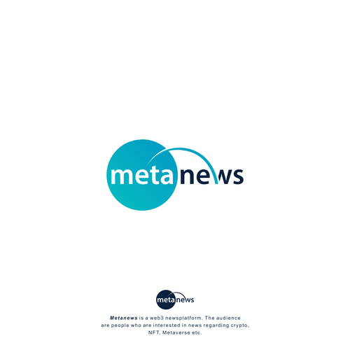 Design a logo for a web3 News platform called MetaNews Design by ᴇ ᴜ s ᴛ ᴀ ᴄ ɪ ᴏ ™