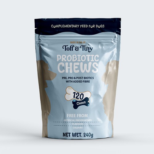 Pouch packaging design - Probiotic Chews for dogs Design by sadiaafrinrumky