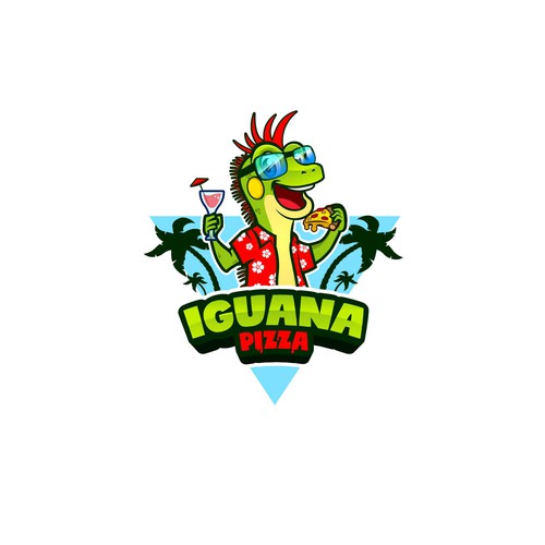 Create a playful logo for Caribbean "Iguana Pizza" restaurant Design by Z Creatives