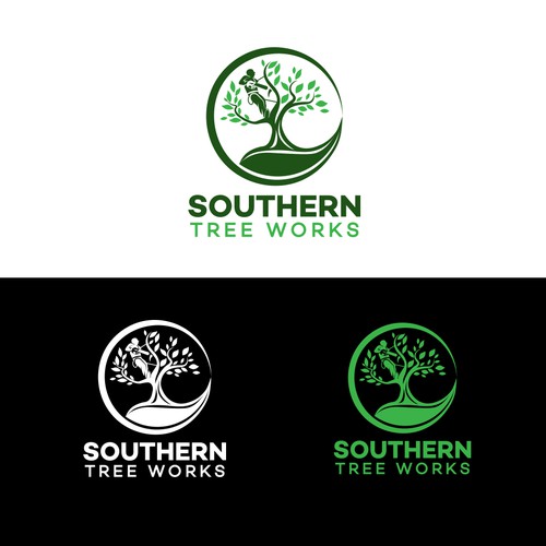 sleek and professional logo for a tree business Design by ivst