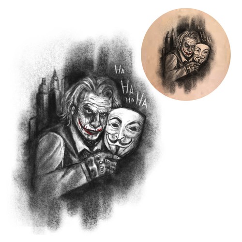 Tattoo Designs - Joker Anonymous Design von Ronny Hermawan