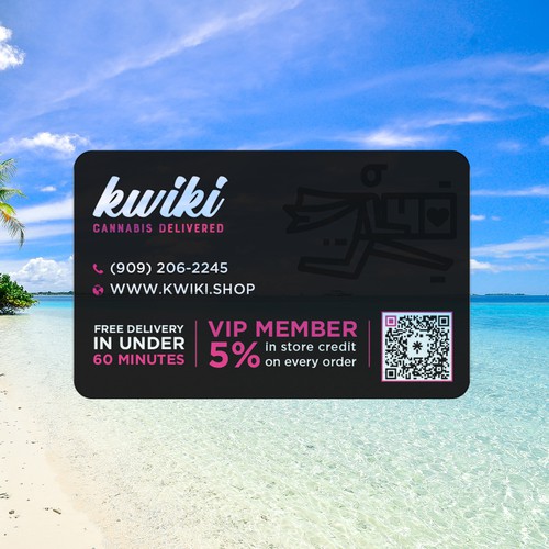 VIP membership card for a cannabis delivery service Réalisé par Brandmaker artist