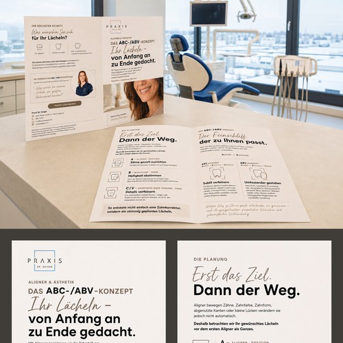"4 Seiten Faltflyer für Aligner Patienten" winning Logo & brand identity pack