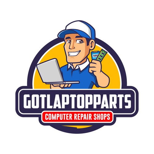 Logo for a replacement computer parts website Diseño de Maylyn